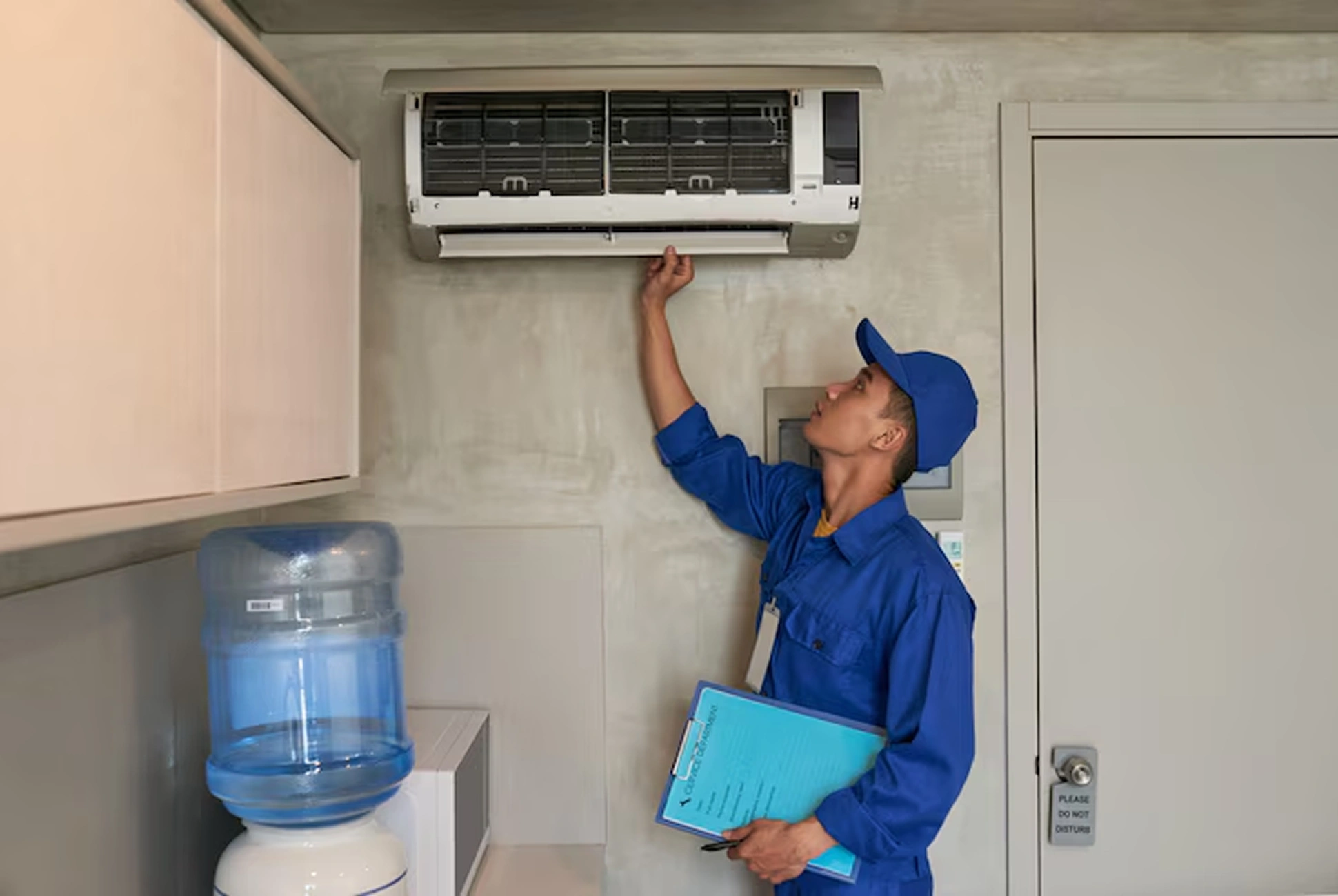 Split AC installation at a residential property in Coimbatore | Split AC servicing and wall unit installation by trained AC technician
