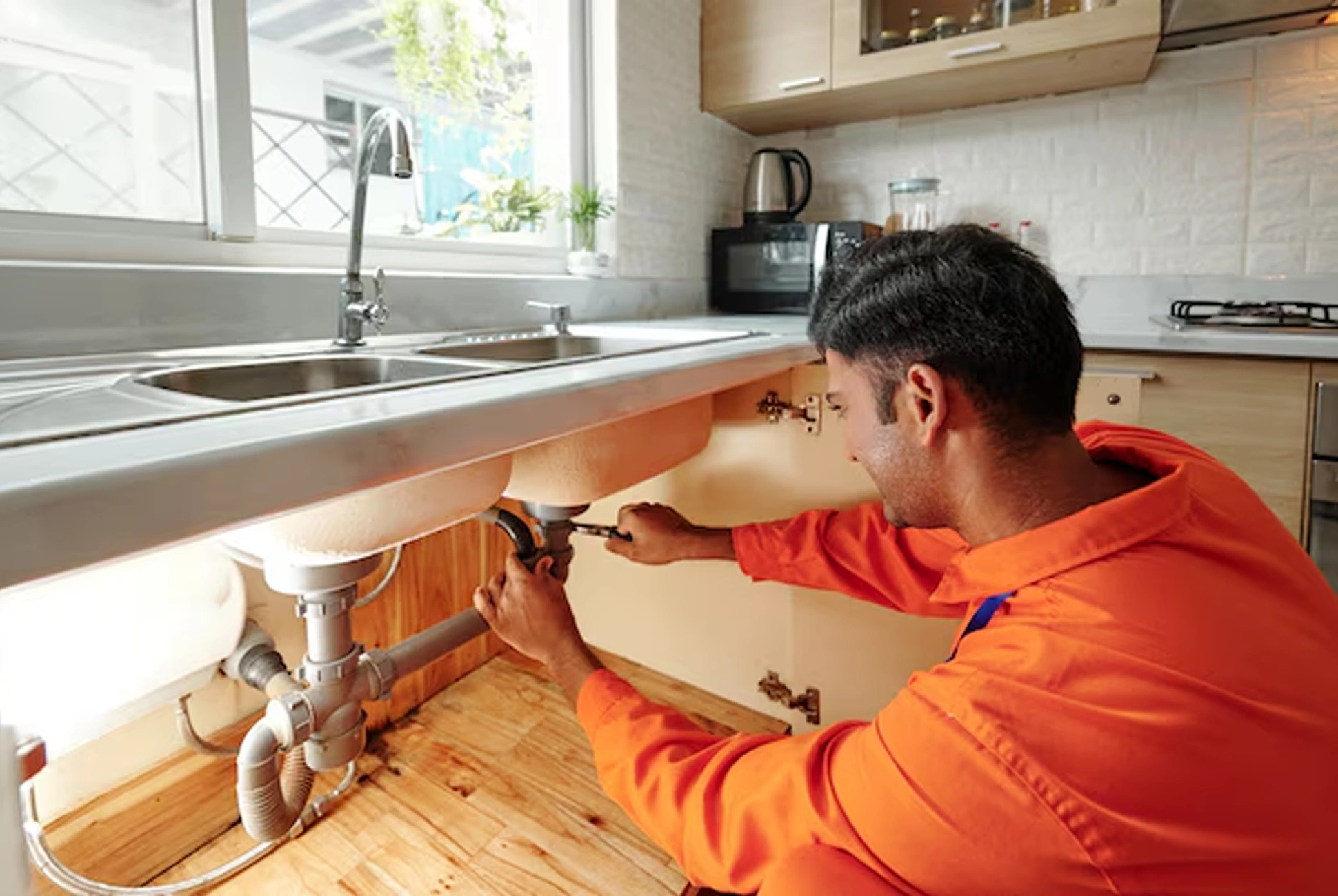 Clogged drain cleaning service performed at a home in Coimbatore